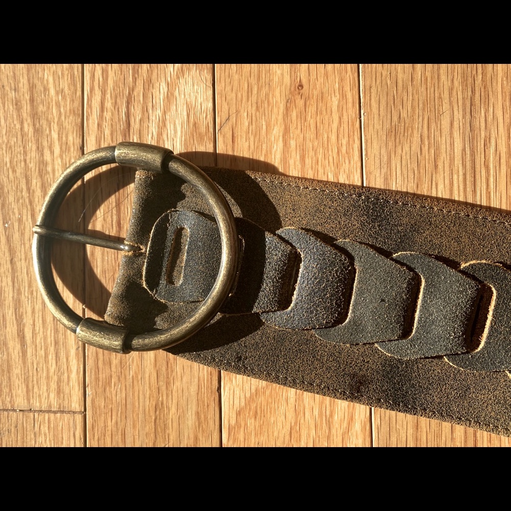Beautiful distressed Italian leather belt